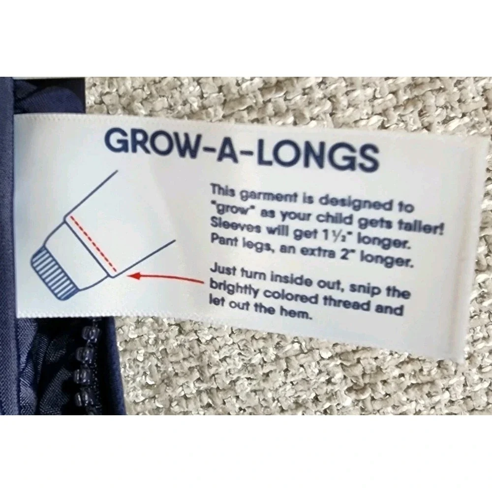 Lands' End Squall Snow Pants Bibs Youth 5 Navy Blue Reinforced Iron Knees & Seat
